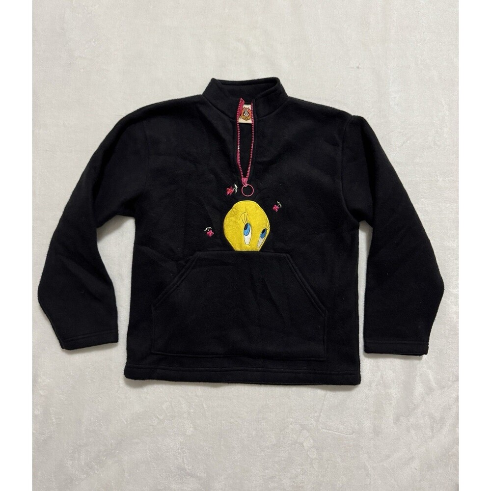 Vintage Tweety Bird Fleece Pullover 1998 Women's Size Large Looney Tunes